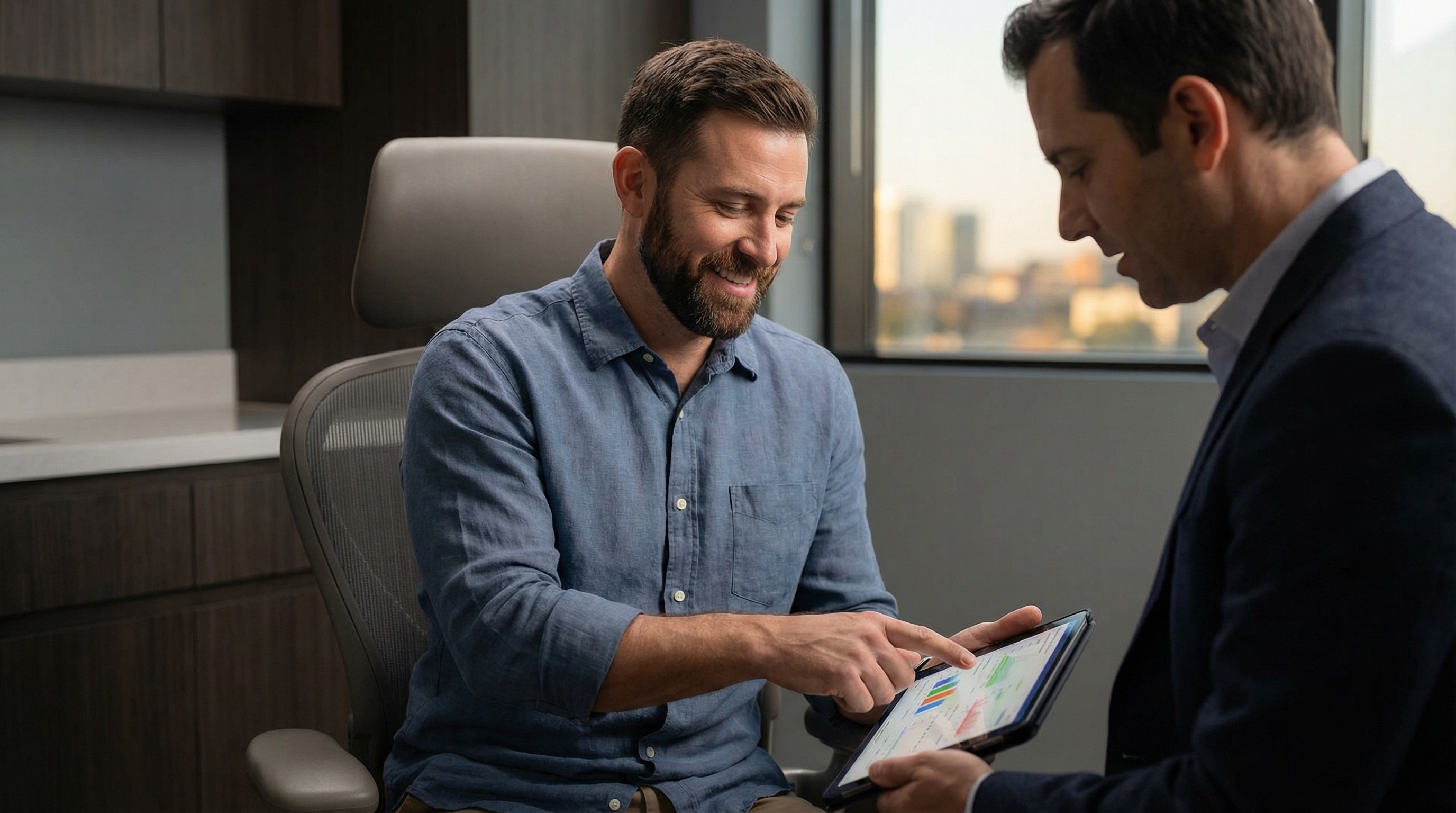 Doctor reviewing hormone lab results with patient